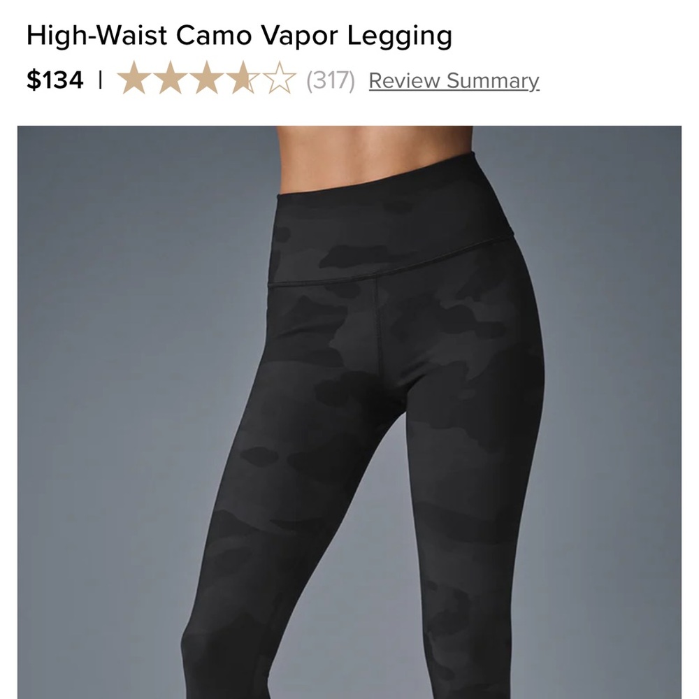 ALO Yoga Light Gray Camo Leggings